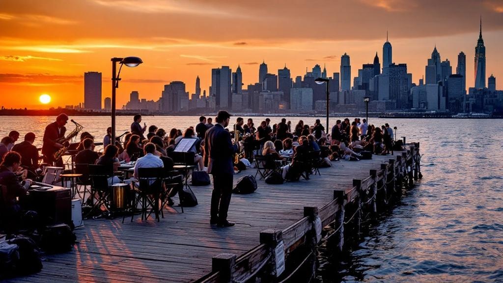 Brooklyn waterfront at dusk